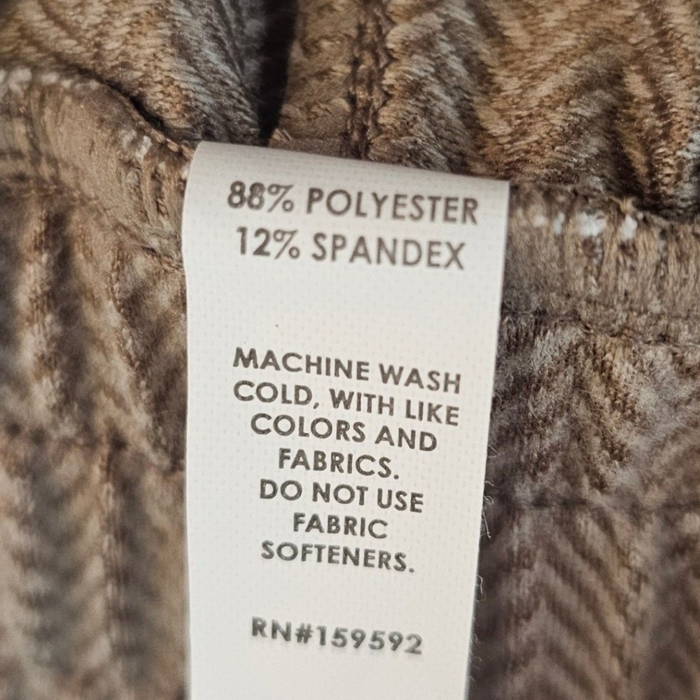 206.  Glyder Women's HB On The Go Ankle Pant Herringbone Mocha Size XL NWT - Picture 6 of 7